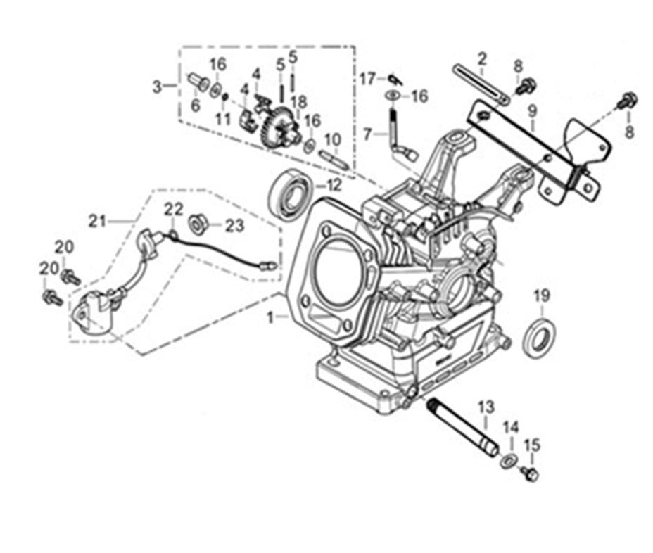 ЗАПЧАСТИ ДЛЯ ДВИГАТЕЛЯ LC170FDS (КАРТЕР)